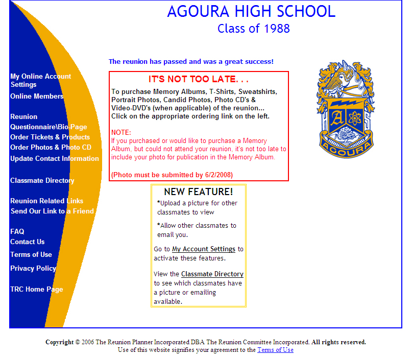 Class Reunion Website Reunion Committee Class Reunion Website Reunion Committee